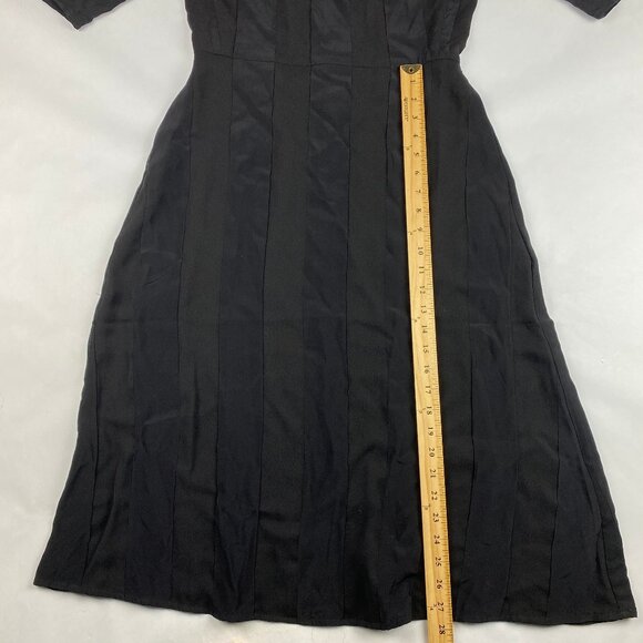 NWT Everlane The City Stripe Ruched Dress Midi Black Size 2 - Picture 14 of 16
